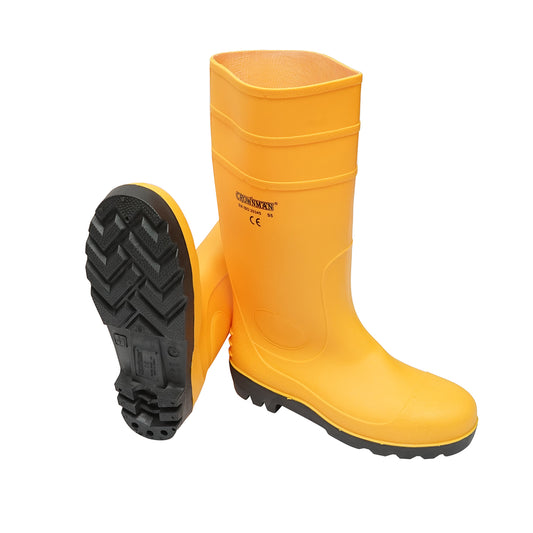 Rubber work boots, yellow, size 42 Crownman