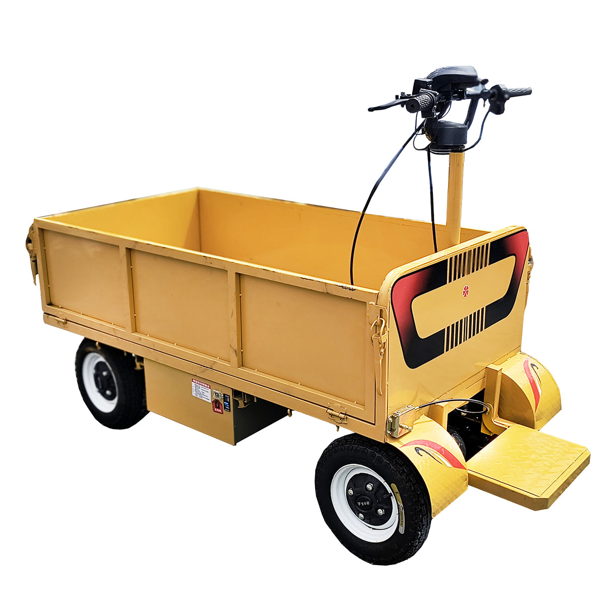 Electric platform trolley with shutters for transporting goods 800W, 48V, 1.5x0.8m maximum load 800Kg THOR
