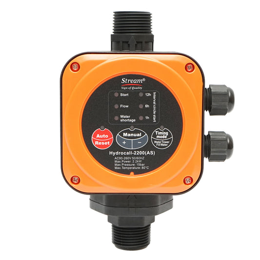 Automatic electronic pressure switch 2.2KW, 220V for water pump, 15 bar, built-in tank 1L HYDROCALL-2200AS