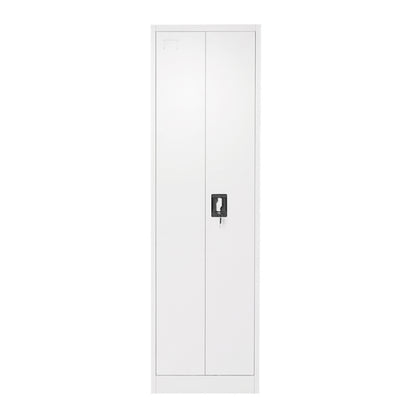 Metal cabinet with dimensions 1700x500x400mm with 2 secured doors, for cleaning products, gray Breckner Germany