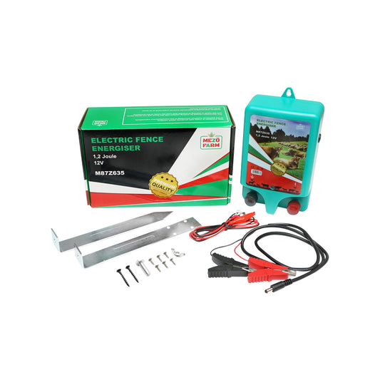 12V impulse generator max. 1 Joule for electric fence Mezofarm