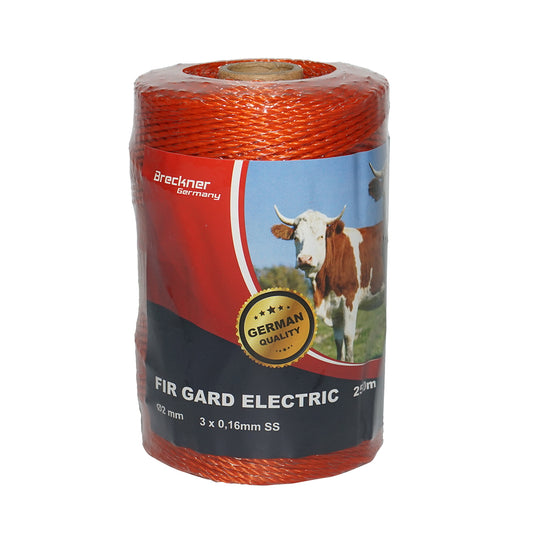 Roll of wire 250m 2mm 3x0.16mm SS orange electric fence Breckner Germany