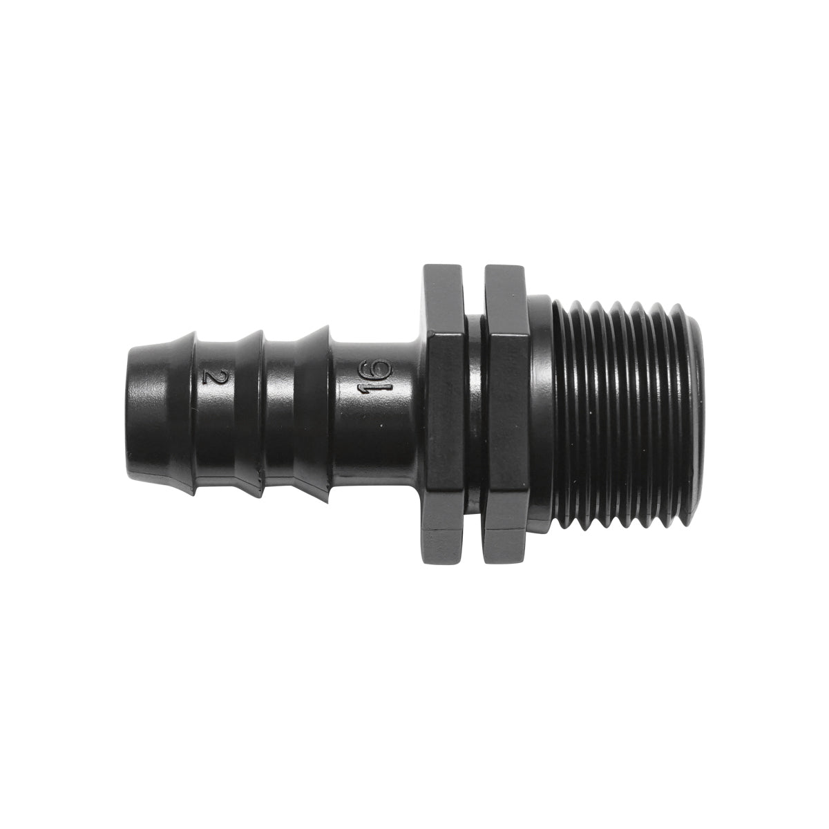 Drip tube connection D16 mm external thread 1/2 for tubing, irrigation hose