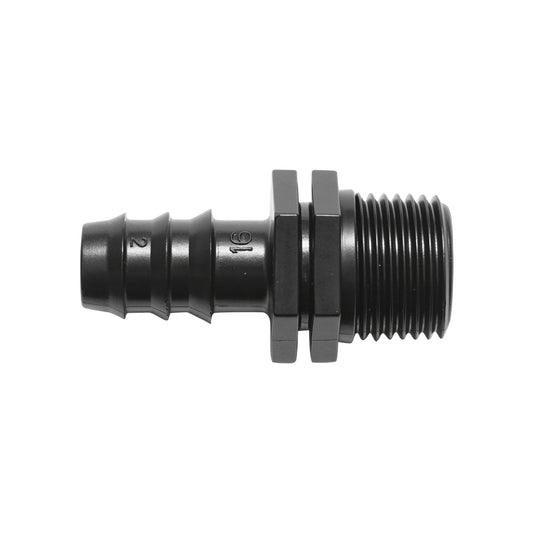 Drip tube connection D16 mm external thread 1/2 for tubing, irrigation hose