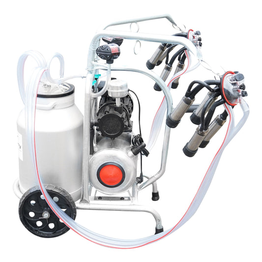 Milking machine for cows with 160cc collection group, galvanized chassis, 40L aluminum tank, 2 positions Breckner Germany