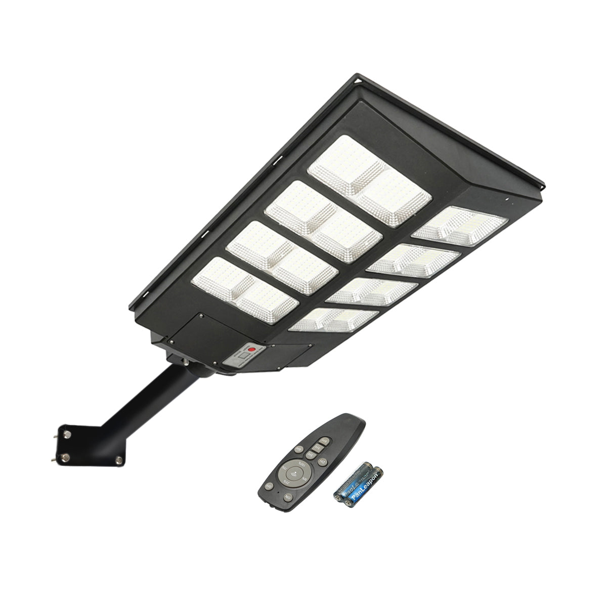 LED solar lamp 300W street lighting 6500K with solar panel, remote control, motion sensor and pole attachment Breckner Germany