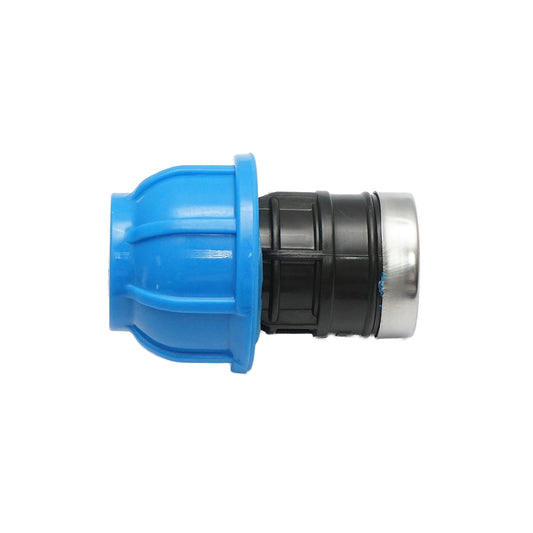Compression fitting with inner thread D20mmx1/2 toll, PN16, for irrigation systems