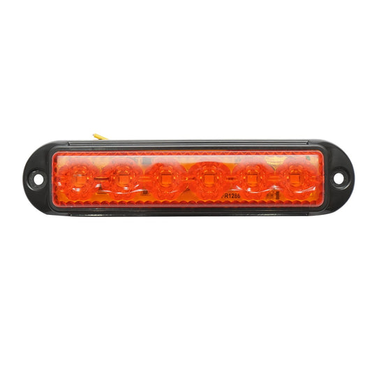 Slim yellow LED side marker lamp 12-24V, yellow 160x36mm FR1286Y Breckner Germany