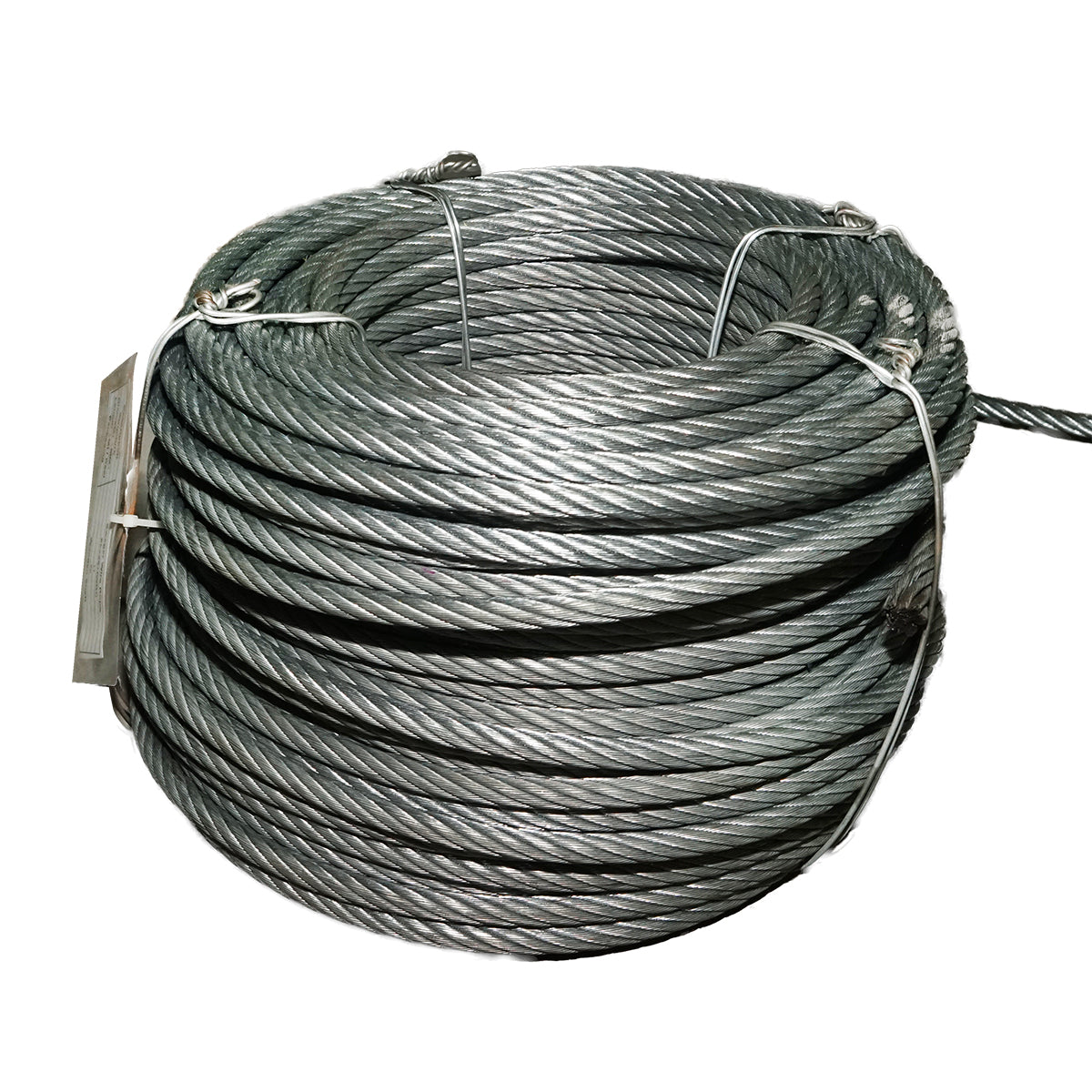 Steel winch cable 6x25 with a 11mm diameter metal core, 80m/roll