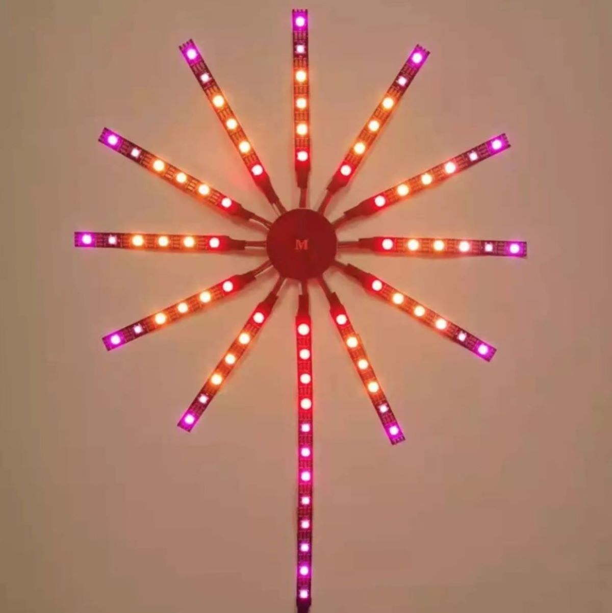LED strip model fireworks 11x0.5+1x2m 5V, USB, bluetooth, voice control, RGB+IC application Breckner Germany