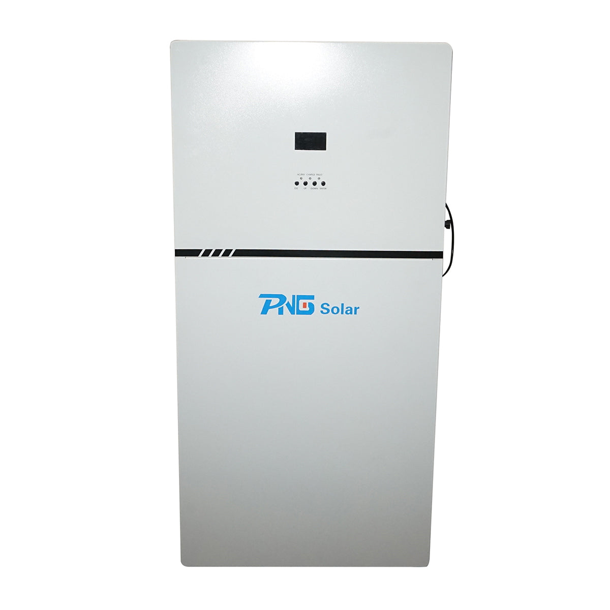 5 KW ON/OFF GRID hybrid solar inverter with integrated Li-ion LifePo4 51.2V, 200Ah battery, BMS, single-phase IP54