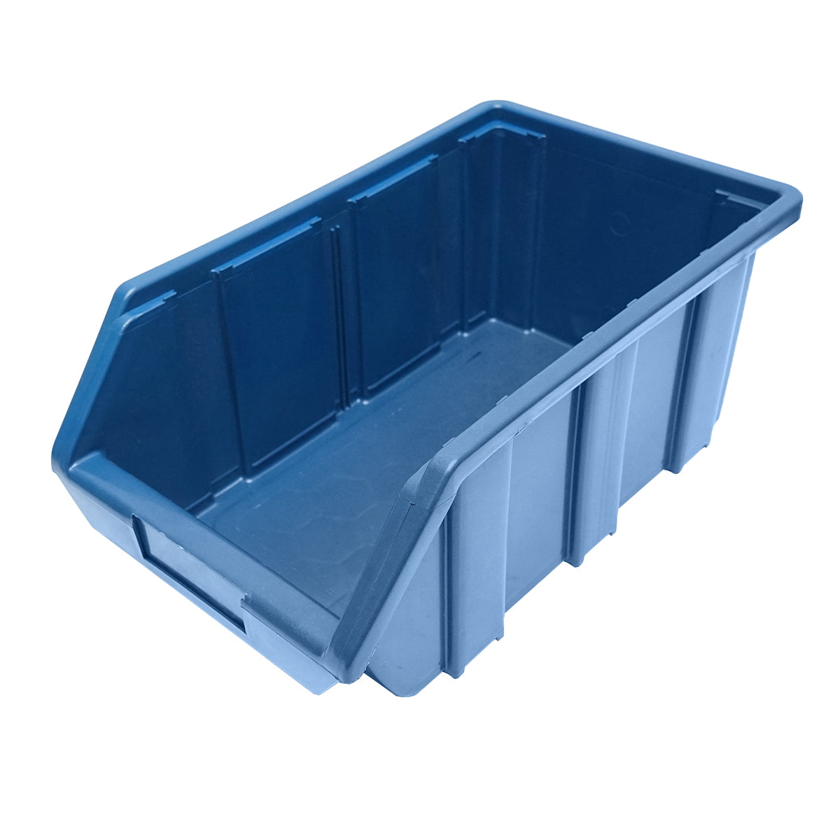 Blue plastic storage box 175x317x148mm