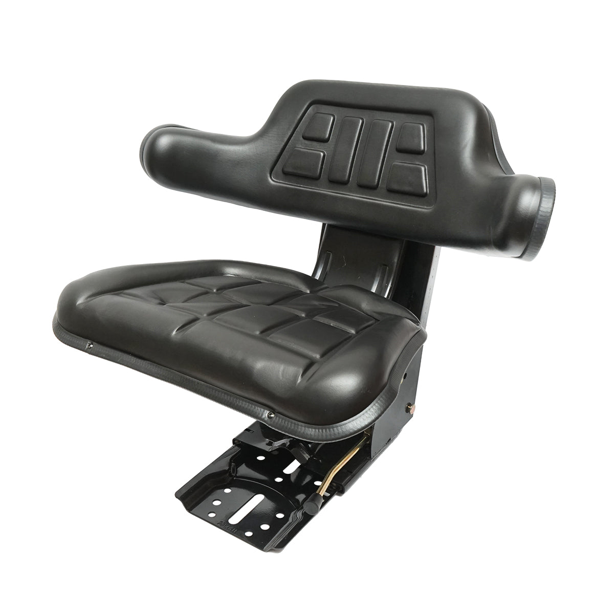 Black tractor seat with triple adjustment and shock absorber for UTB U-445 and U-650