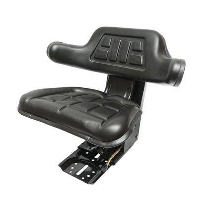 Black tractor seat with triple adjustment and shock absorber for UTB U-445 and U-650