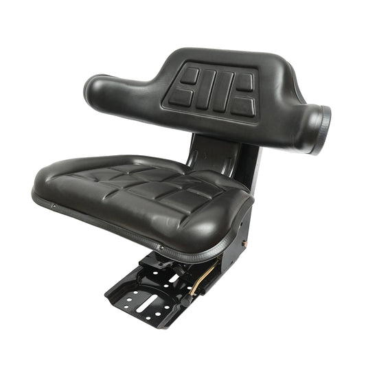 Black tractor seat with triple adjustment and shock absorber for UTB U-445 and U-650