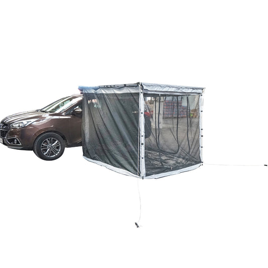 Side car awning 200x250cm, marquee, foldable with ceiling attachment and anti-insect net