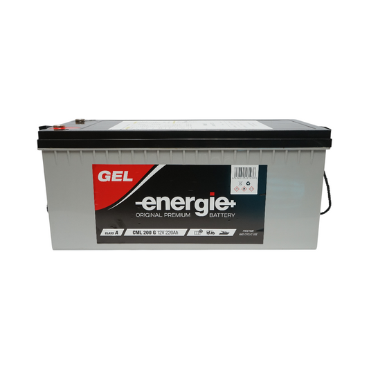 Gel battery 12V, 220Ah (deep cycle) photovoltaic solar system 20HR CML 200G class A 522x240x218mm