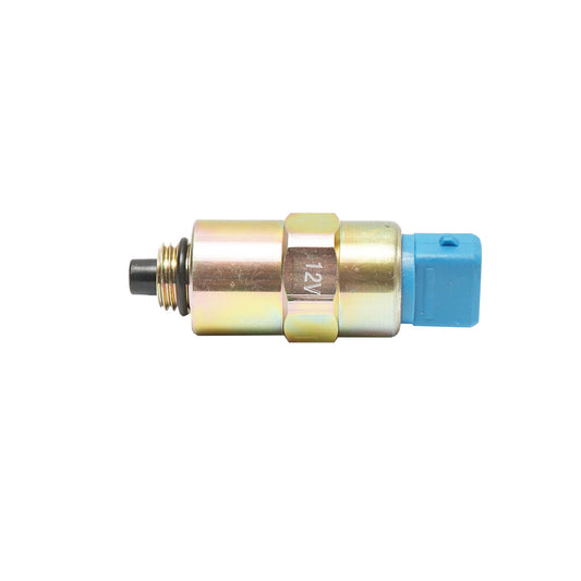 Solenoid shut-off injection pump M14x1.5 thread, 2 connectors for Massey Ferguson and Perkins 4224321M91
