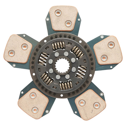 Clutch disc with friction material and spring, 18 grooves for Forest Tractor with Perkins engine