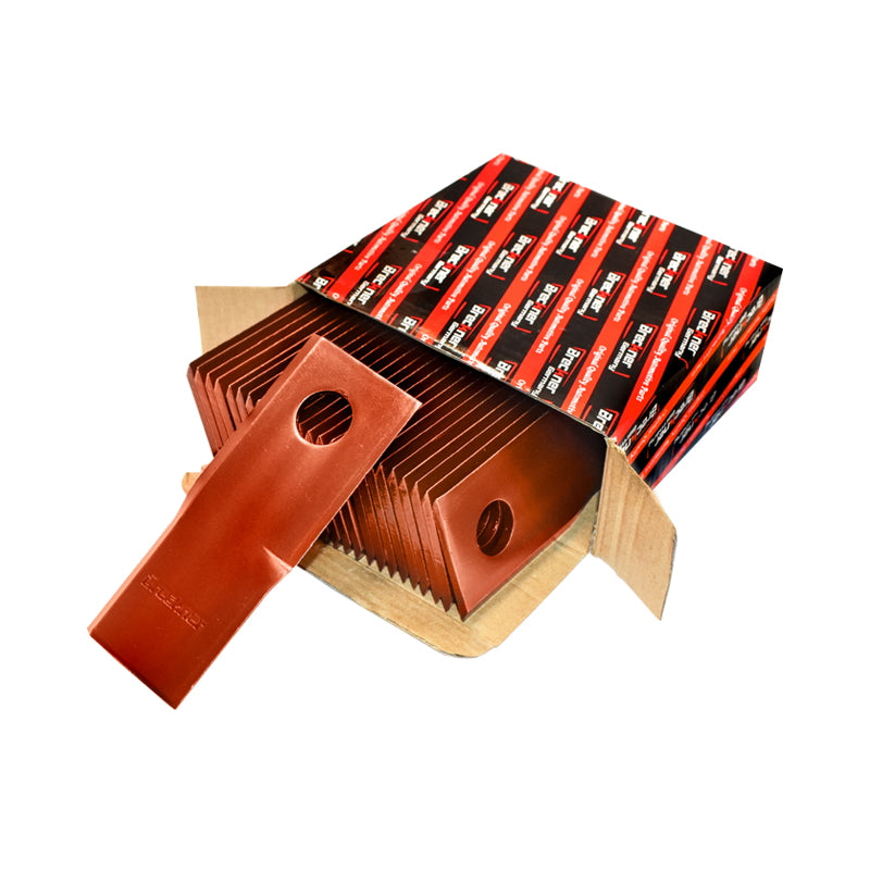 Twisted blade, right rotation for rotary mower 120x48x4mm 18.5mm Breckner Germany