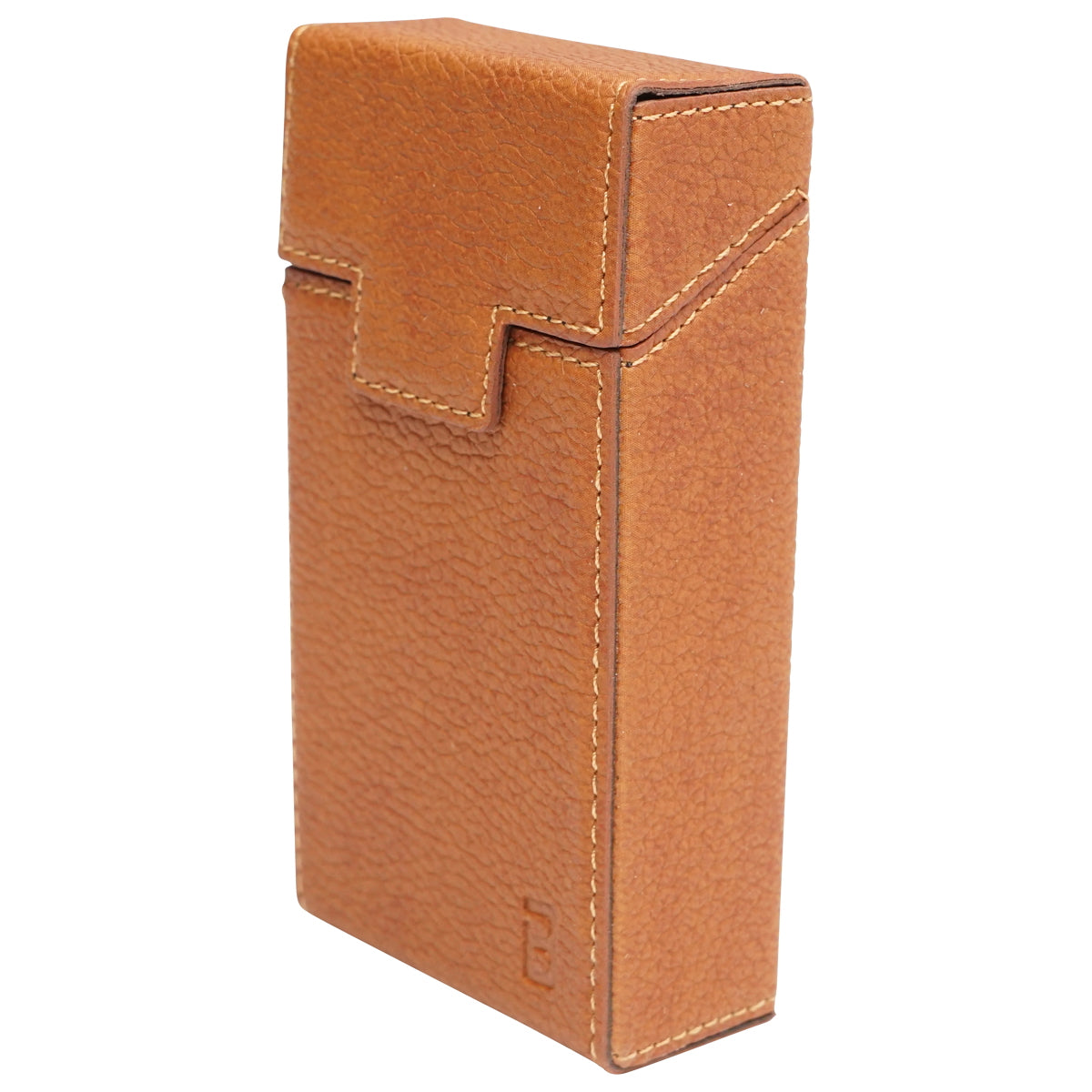 Brown leather case for P21 Breckner cigarette pack