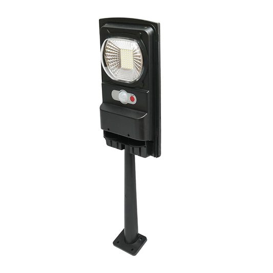 100W LED solar lamp with 3W solar panel, LifePo4 battery 3.2V/3Ah, 6500K, 187lm with 250mm mounting arm, motion sensor IP65 Breckner Germany