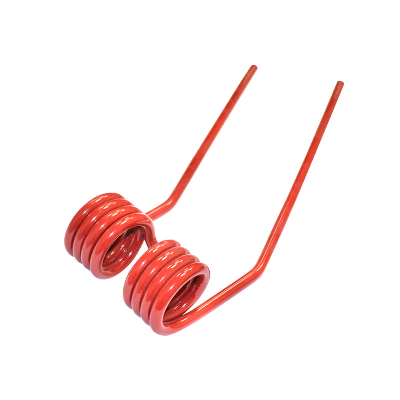 Left elastic claw rake for collecting hay 105x370x9 mm red (Fella)