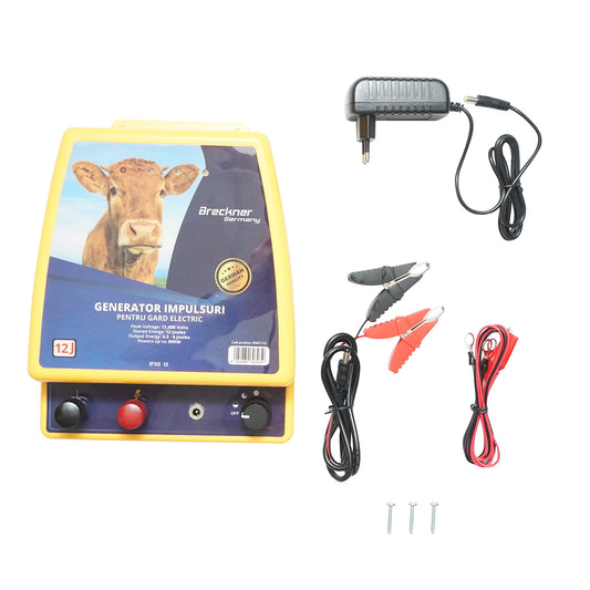 12 Joule impulse generator device for electric fence 12V/220V Breckner Germany