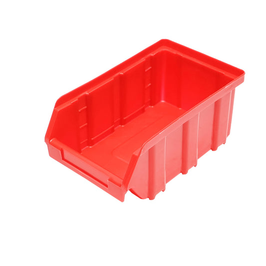 Red plastic storage box 90x150x70mm