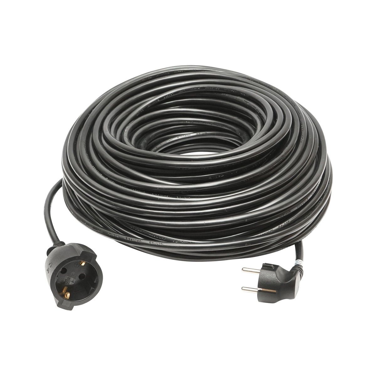 Garden extension cord 50m with Schuko plug and socket 3x1.5mm black 16A, 220V-250V Breckner Germany