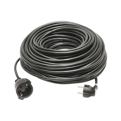 Garden extension cord 50m with Schuko plug and socket 3x1.5mm black 16A, 220V-250V Breckner Germany