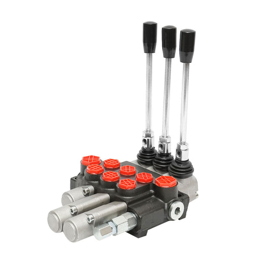 Hydraulic distributor with 3 levers, 2 float positions, 40L/min.