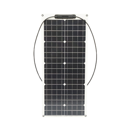 50W monocrystalline photovoltaic solar panel, flexible, with cable and MC4 connectors Breckner Germany