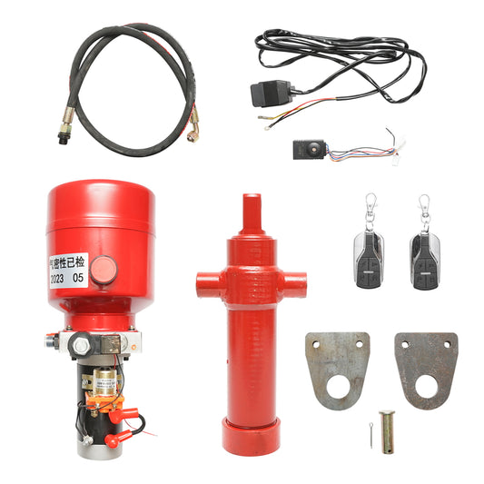 1 ton hydraulic tipping kit with 60VDC wireless remote control 150 Bar, 0.8Kw, 150Bar for electric tricycle