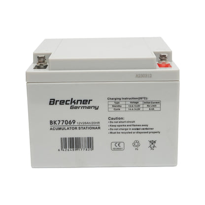 Solar gel battery 12V 28Ah 20HR 175x165x125mm FCD12-28 Breckner Germany