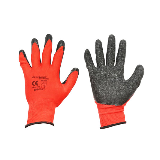 Synthetic rubber working gloves black-red size 10 Breckner Germany