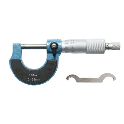 External mechanical micrometer with enamel frame, metric 0-25 mm