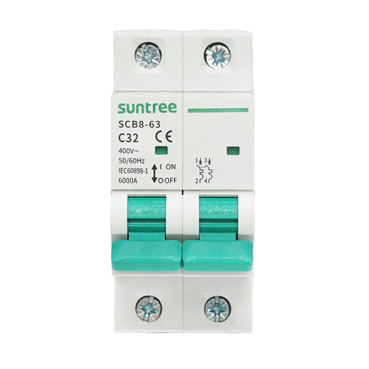 Automatic circuit breaker 2P-32A-400VAC, 6KA Suntree