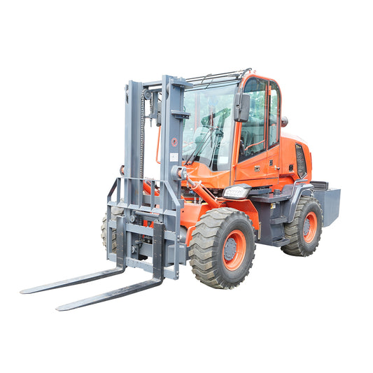 3.5T diesel forklift for rough terrain, 3M, 40KW, off road with wheels 20.5/70-16