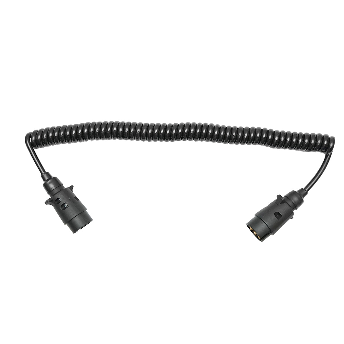 2.5m spiral cable with 2 male connectors, 7 pins for Breckner Germany trailer car socket