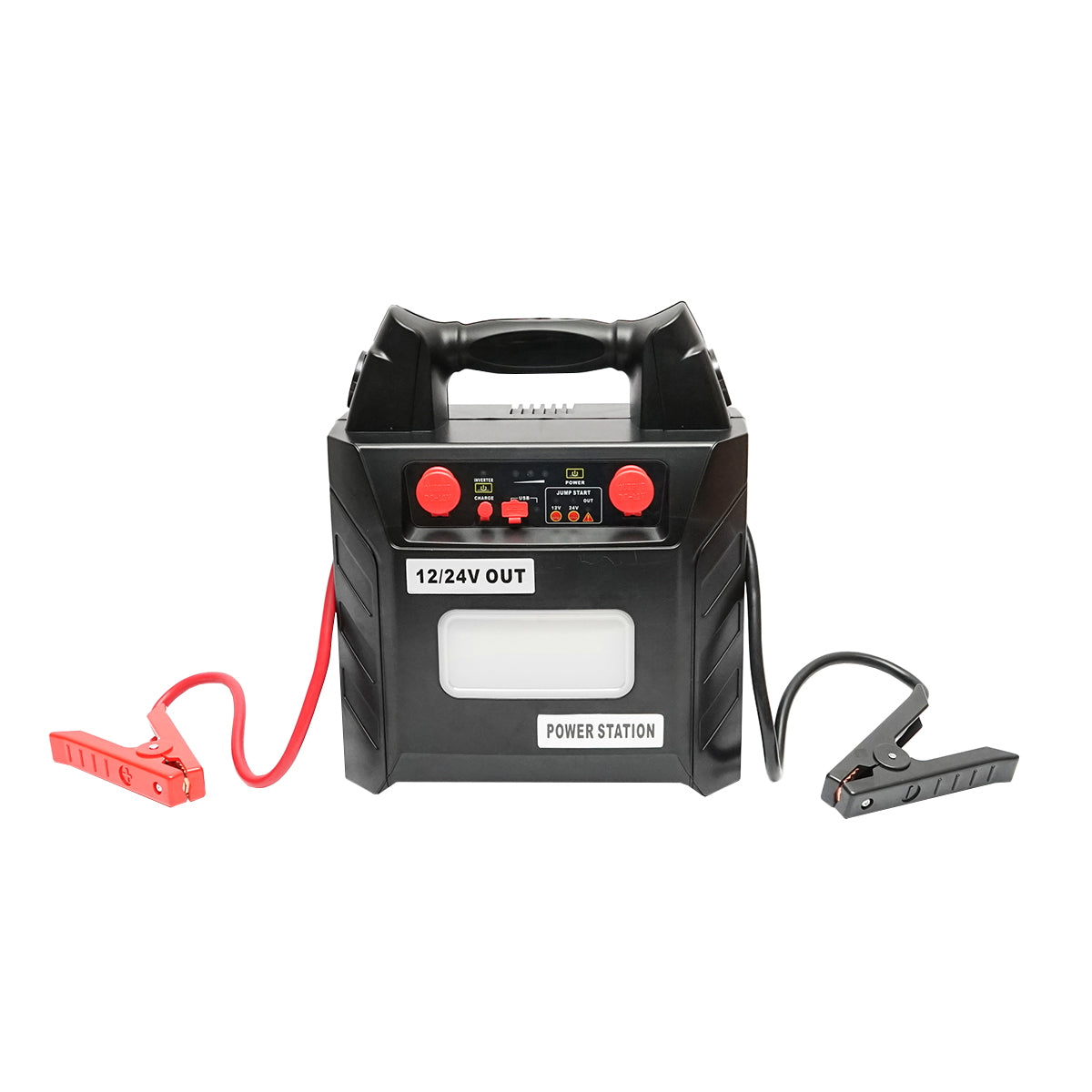 Portable start-up robot with 5 functions 12/24V 300W 600-3000A, battery included, 3W LED lamp and 1xUSB 5V/2.1A