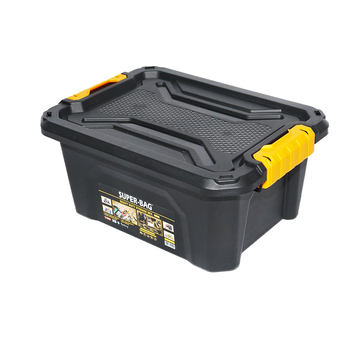 Storage box with lid for heavy loads 12L 385x295x175mm