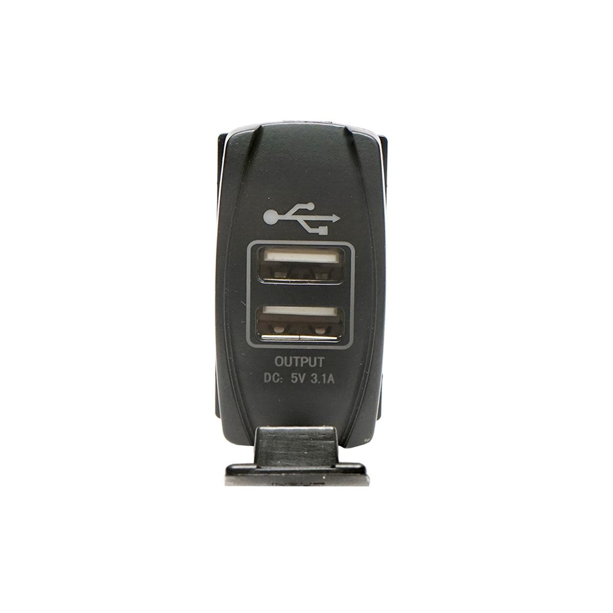 Universal charger 12/24V with two USB ports, output voltage 5V/3.1A DC (for panel mount; grille, etc.) fast charging