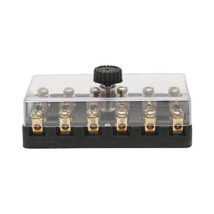 Cylindrical fuse box, 6 slots