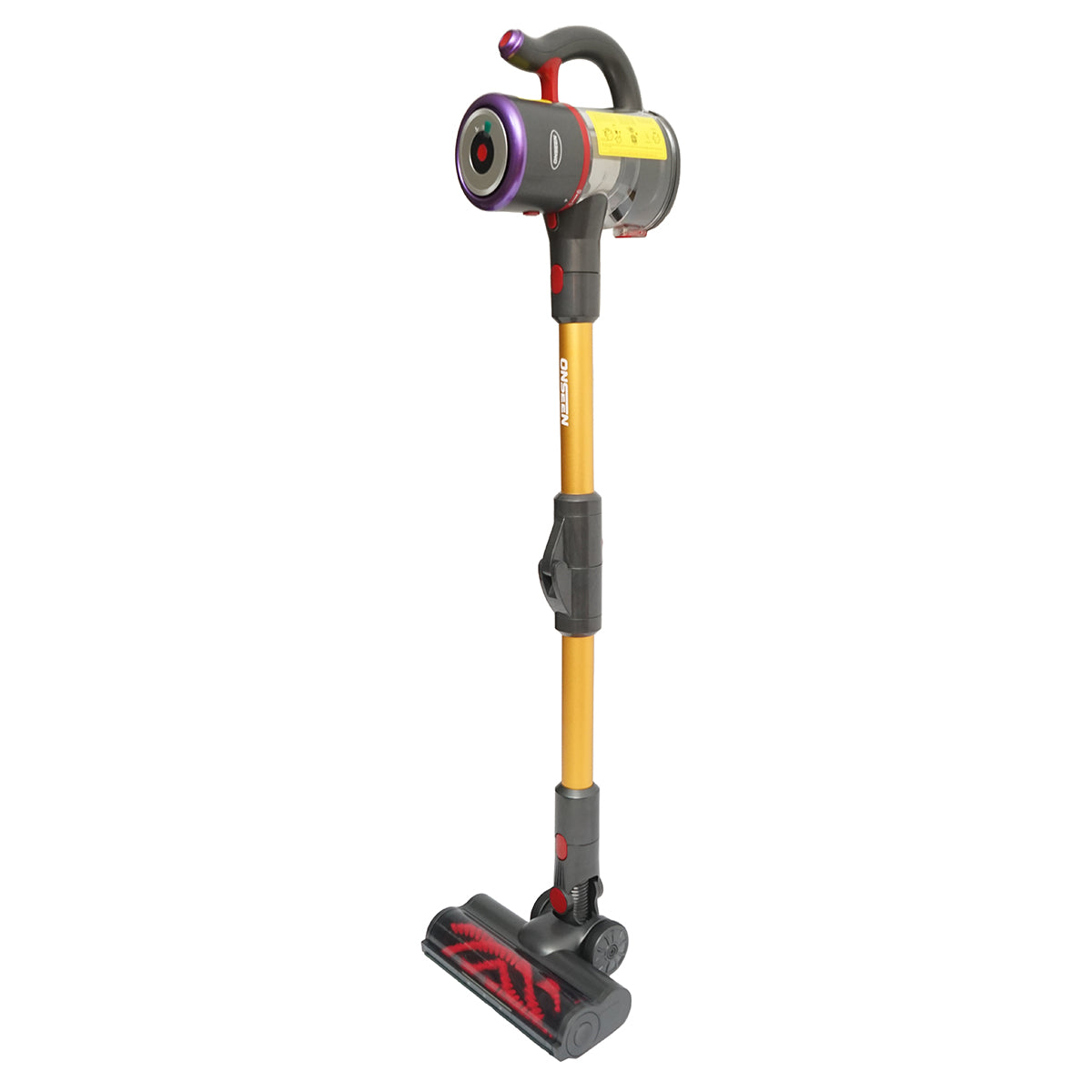 Cordless vertical vacuum cleaner 350W, suction power 15-27 kPa, 2200 mAh battery, 1.2L dust container, 2 suction modes, LED touch screen, LED illuminated brush, ONSEEN M81