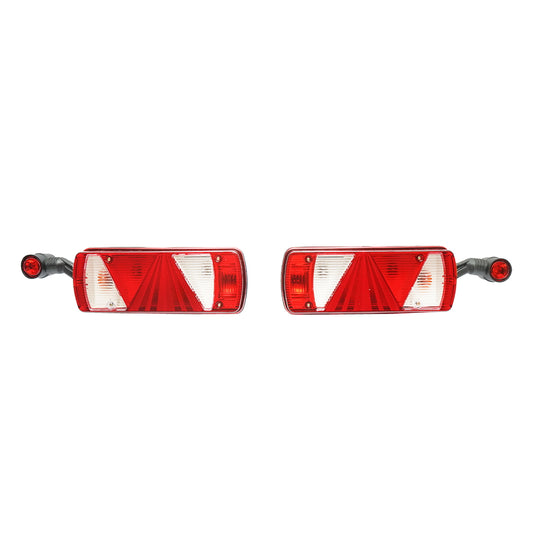 Set of lamps 12-24V for truck rear 470-350x90mm, with marker lights, 5 functions Breckner Germany