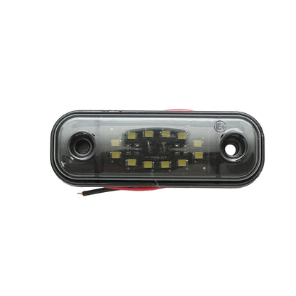 Slim LED side marker lamp 12-24V, smoke white 89x32mm Breckner Germany