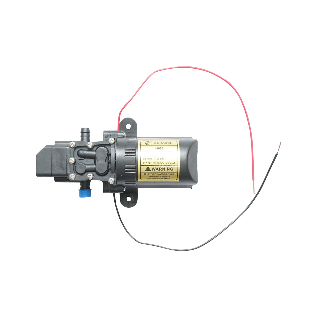 Motor for spray pump, electric vermorel 12V, 2.5A, flow rate 3.6 l/min
