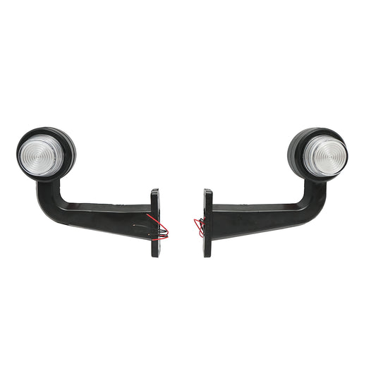 Set of LED side marker lamps with arm 12-24V, white-red FR0158 Breckner Germany
