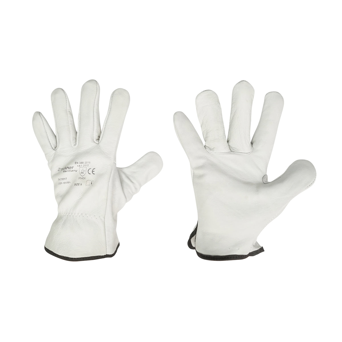 Bovine leather work gloves size 9
